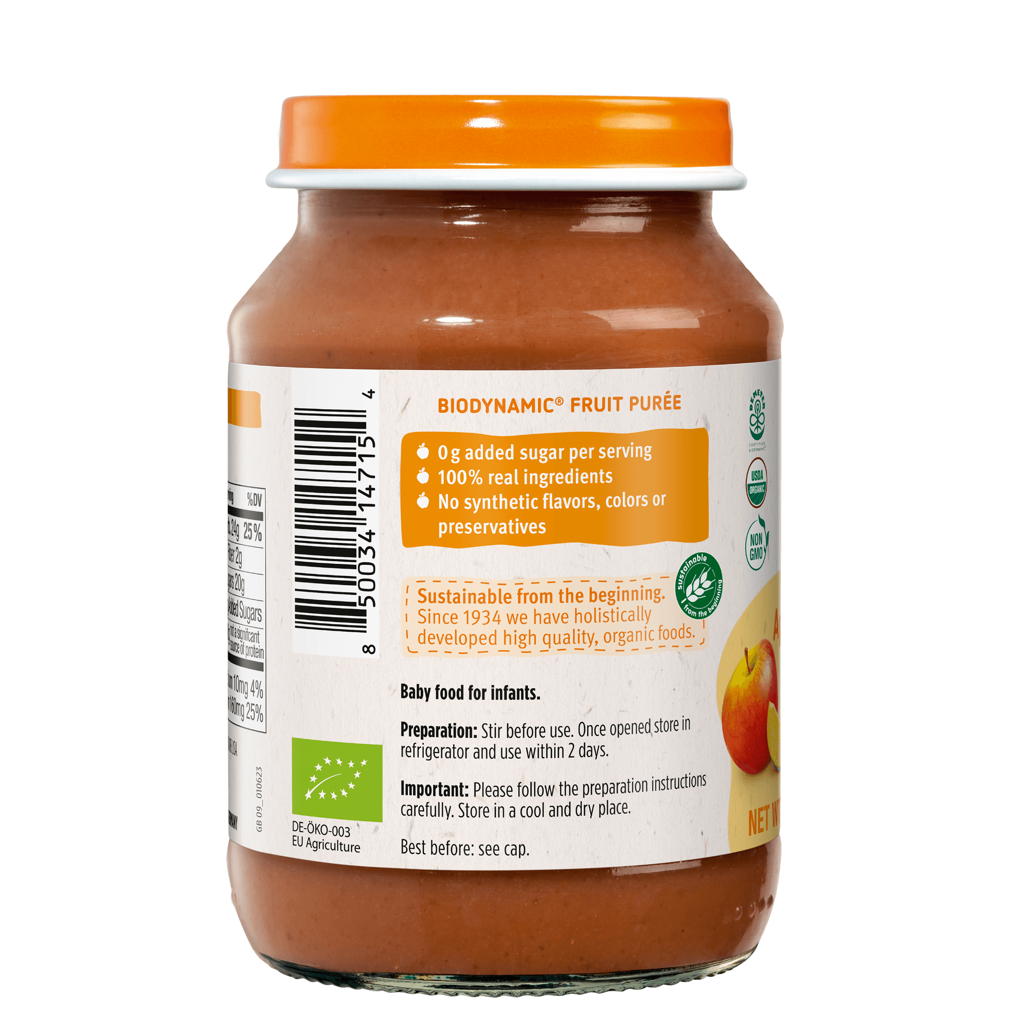 Holle Organic Baby Food Jar - Apple & Plum - 12 Jars